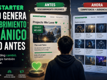 Kickstarter ya no genera descubrimiento orgánico como antes (y eso está cambiando el crowdfunding para siempre)
