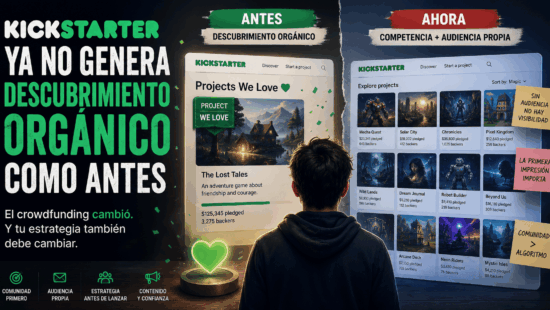 Kickstarter ya no genera descubrimiento orgánico como antes (y eso está cambiando el crowdfunding para siempre)