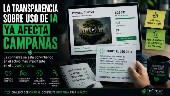 La transparencia sobre el uso de IA ya está afectando las campañas de crowdfunding (y eso dice mucho sobre la confianza en 2026)